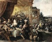 FRANCKEN, Ambrosius Feast of Esther dfh oil painting reproduction
